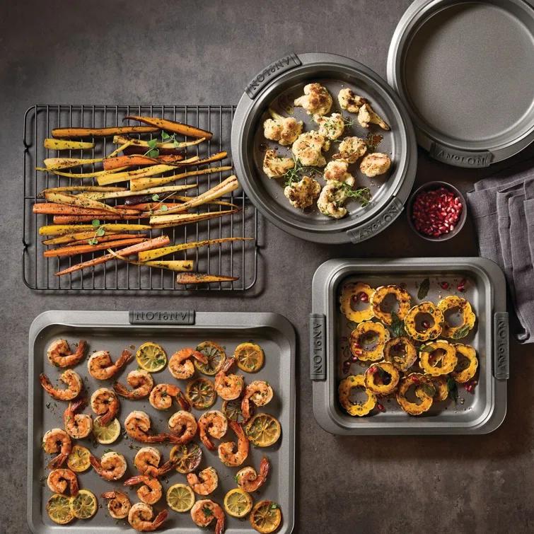 Anolon Advanced Nonstick Bakeware / Baking Set with Silicone Grips