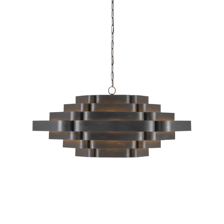 Bailey 6-Light French Black and Gold Leaf Chandelier