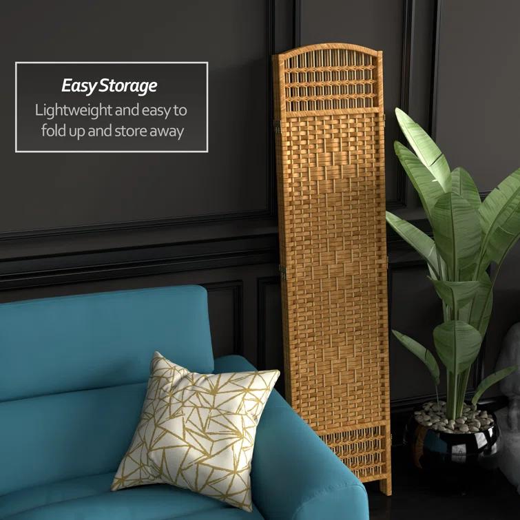 67" x 64" Weave 5 Panel Room Divider