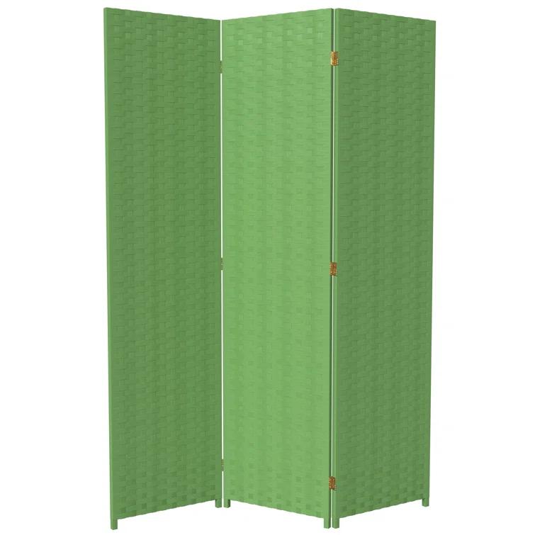 6 ft. Light Green 3-Panel Room Divider