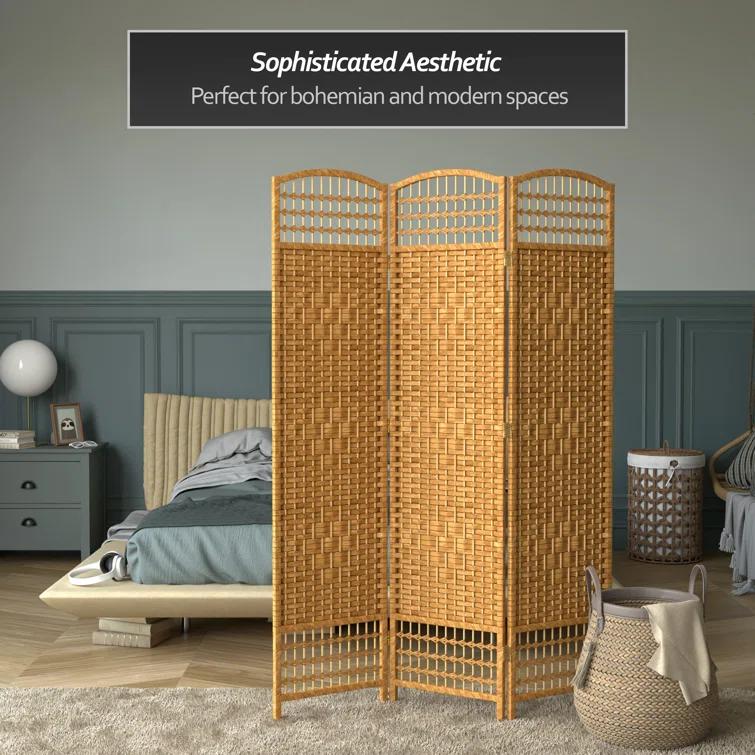 67" x 64" Weave 5 Panel Room Divider