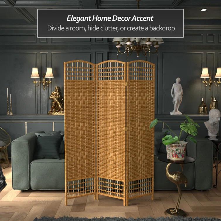 67" x 64" Weave 5 Panel Room Divider