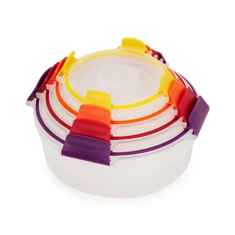 Joseph Joseph Joseph Joseph Nest Lock 8-Piece Round Food Storage Container Set, BPA Free