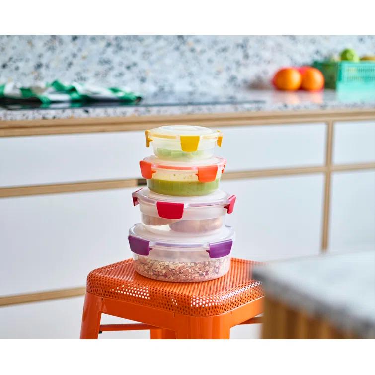 Joseph Joseph Joseph Joseph Nest Lock 8-Piece Round Food Storage Container Set, BPA Free