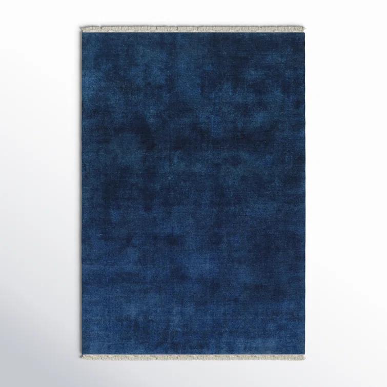Clio Hand Loomed Wool Midnight Blue Rug