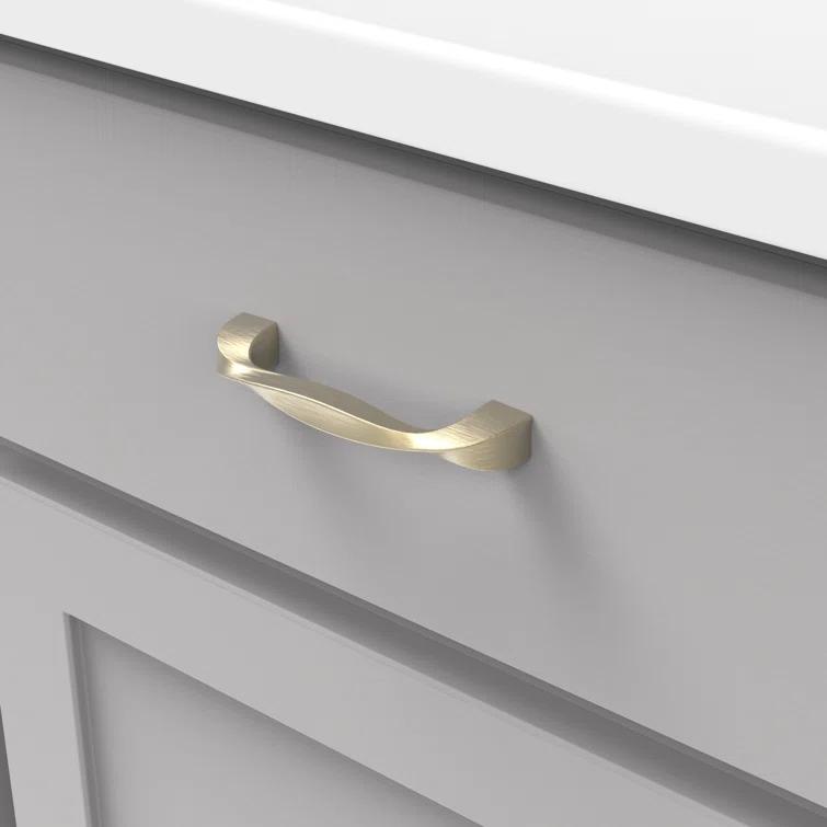 Twist Kitchen Cabinet Handles, Solid Core Drawer Pulls for Cabinet Doors, 3-3/4" (96mm)