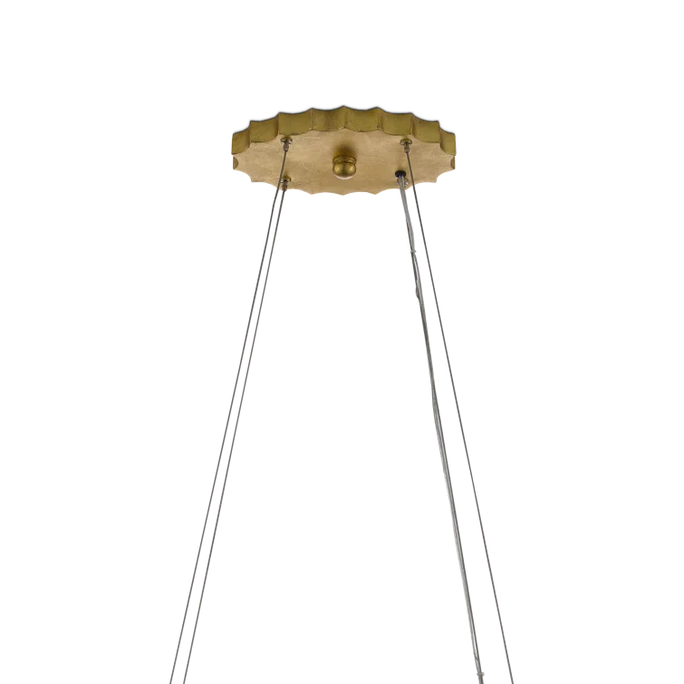 Mole Black and Gold Leaf 8-Light Wrought Iron Chandelier