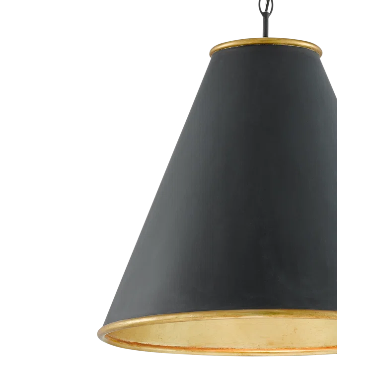 Adkins Pendant - Brass and Black / 22"Dia