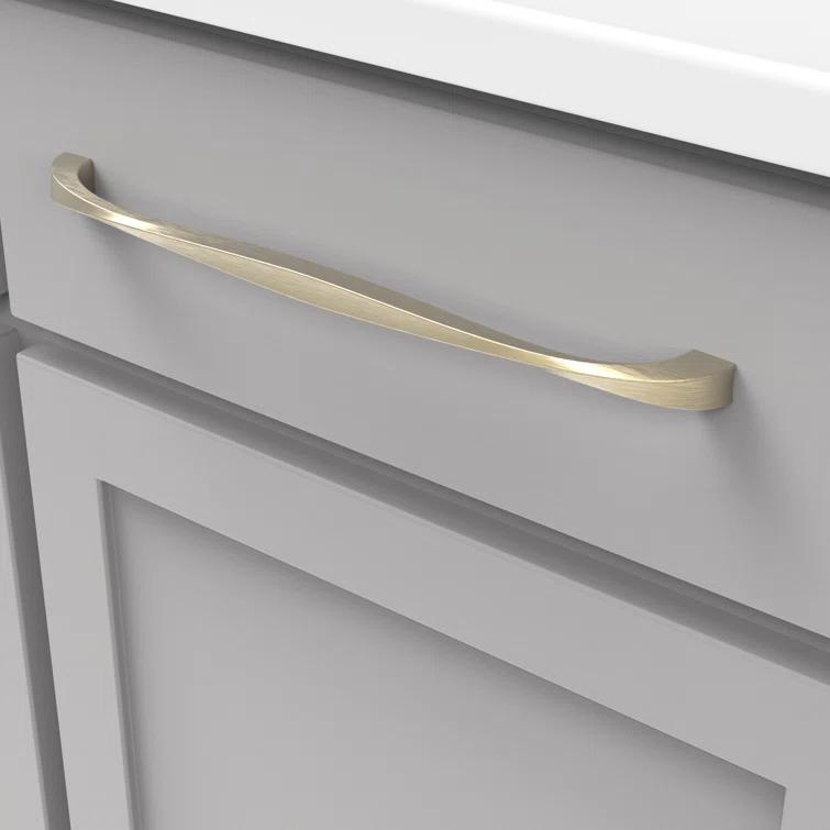 Twist Kitchen Cabinet Handles, Solid Core Drawer Pulls for Cabinet Doors, 12"