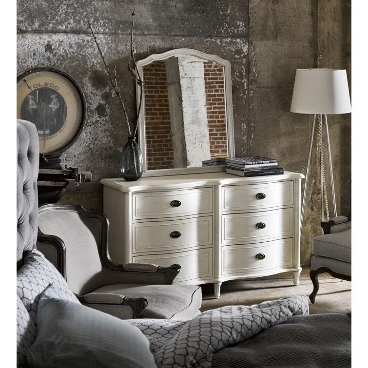 Devon French Country 6-Drawer White Dresser with Soft Close