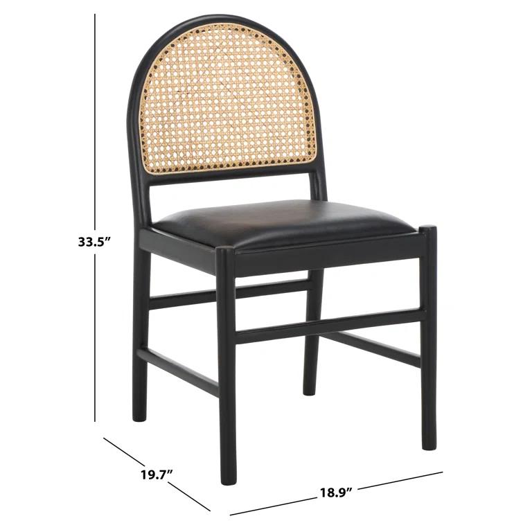 Ottavia Rattan And Leather Dining Chair (Set of 2)