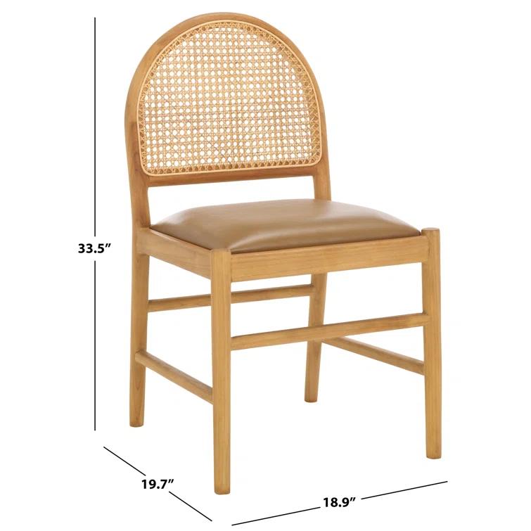 Safavieh Couture Laylie Leather Upholstered Dining Chair | Perigold