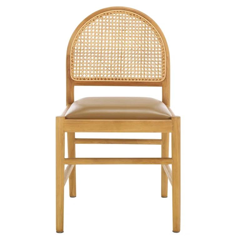 Safavieh Couture Laylie Leather Upholstered Dining Chair | Perigold