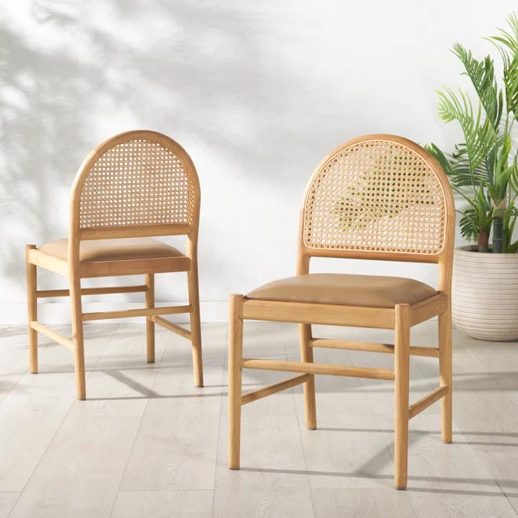 Safavieh Couture Laylie Leather Upholstered Dining Chair | Perigold