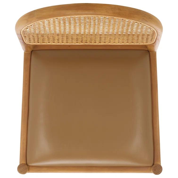 Safavieh Couture Laylie Leather Upholstered Dining Chair | Perigold