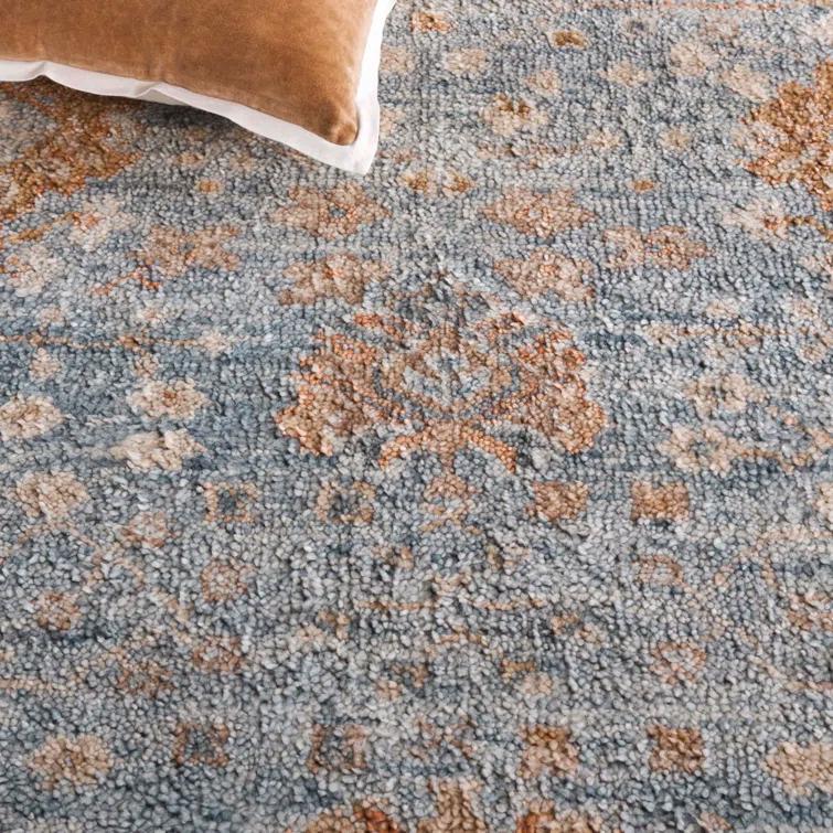 Bungalow Rose Rheya Hand Knotted Wool Pile Oriental Rug
