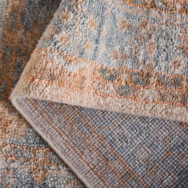 Bungalow Rose Rheya Hand Knotted Wool Pile Oriental Rug