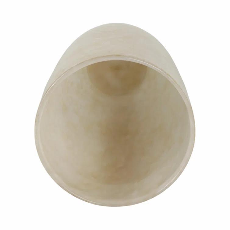 Ivory Handcrafted Round Glass Table Vase