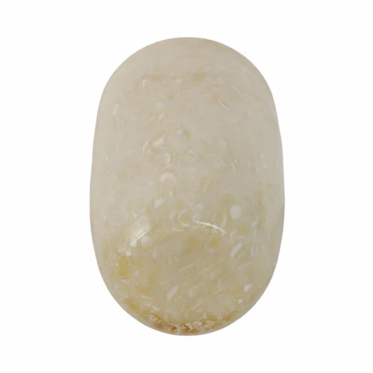 Ivory Handcrafted Round Glass Table Vase