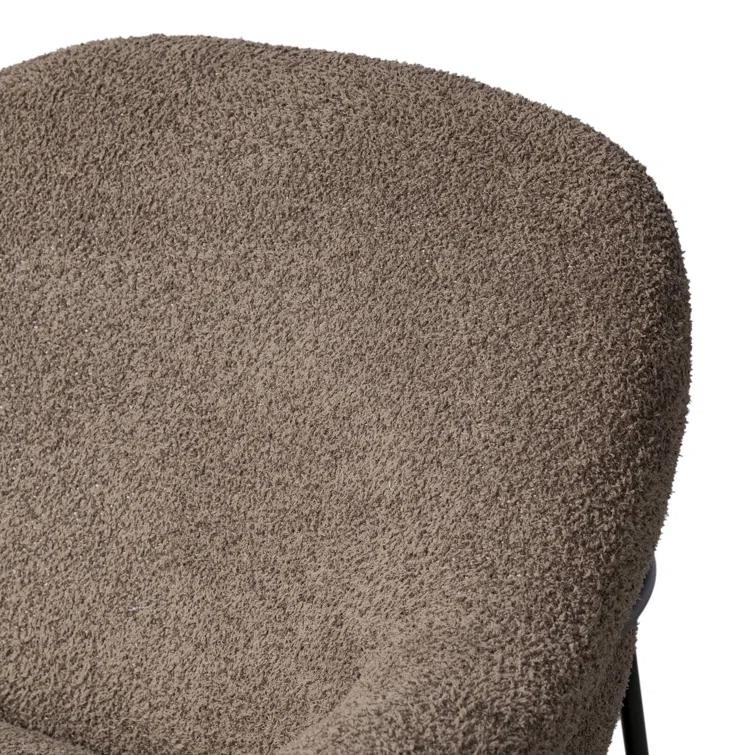 Sheldon Java Polyester Blend Accent Chair with Matte Ebony Metal Frame