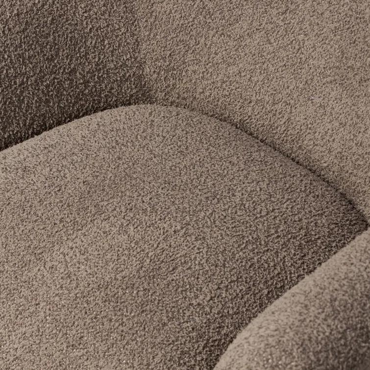 Sheldon Java Polyester Blend Accent Chair with Matte Ebony Metal Frame