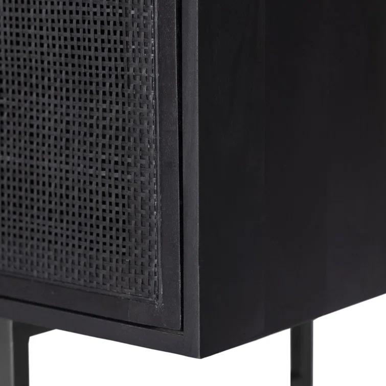 Hannah Media Console - Black and Black