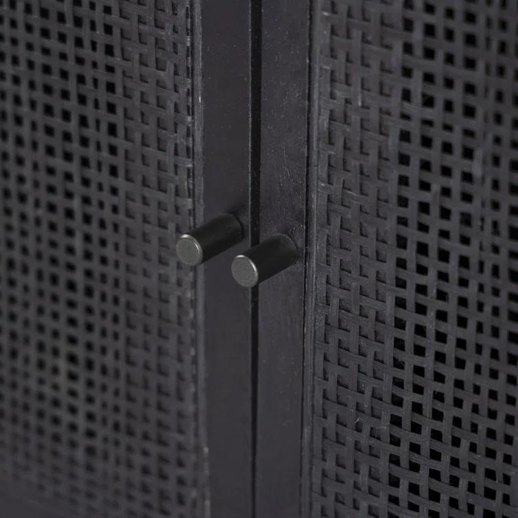 Hannah Media Console - Black and Black