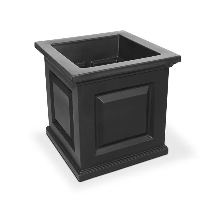 Nantucket Square Resin Planter Box with Water Reservoir
