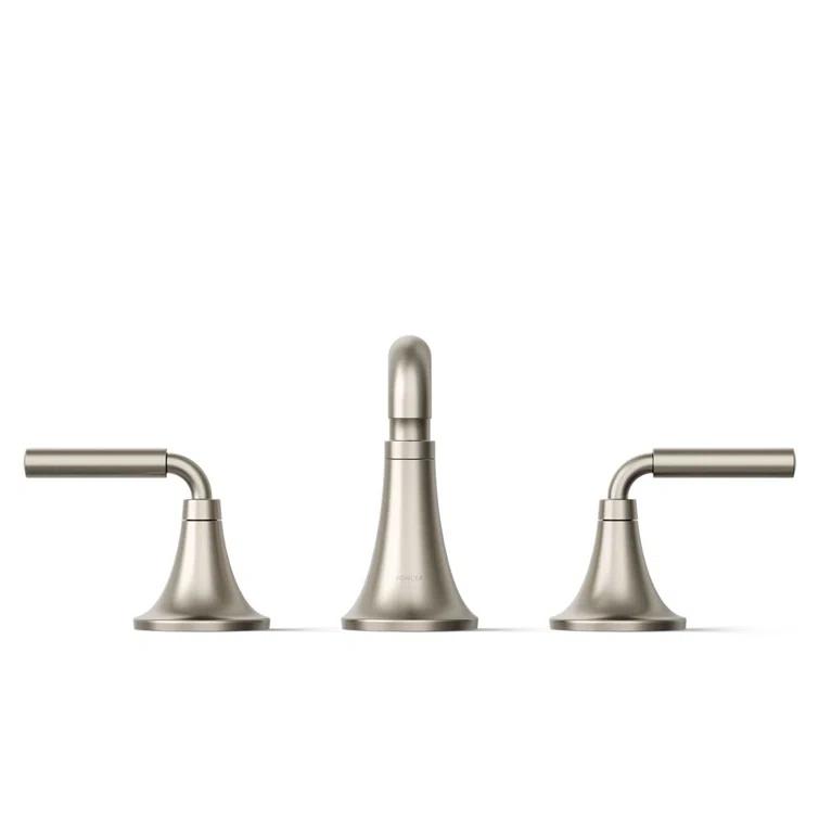 Tone Widespread Bathroom Sink Faucet, Three-Hole Bathroom Faucet with Clicker Drain, 1.2 GPM
