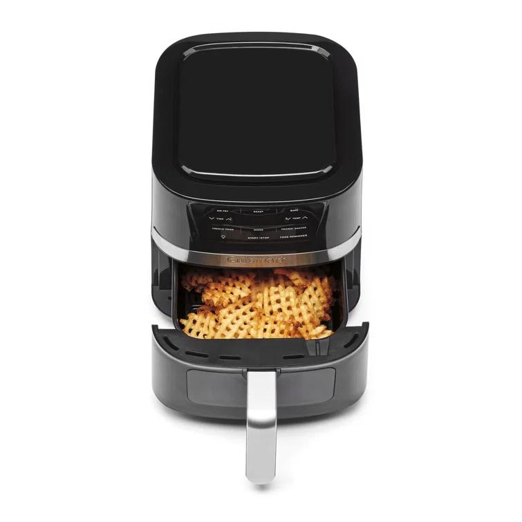 Cuisinart 2.6qt Basket Air Fryer Black/Stainless Steel Finish AIR-80: 1100W, Cool Touch Handle, Dishwasher-Safe Parts