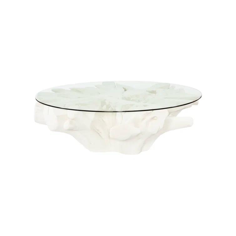 Phillips Collection White Stone Coffee Table