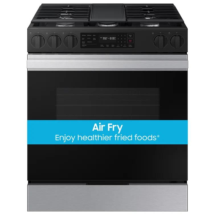 Samsung Bespoke Smart Slide-In Gas Range 6.0 cu. ft. with Air Fry and Precision Knobs