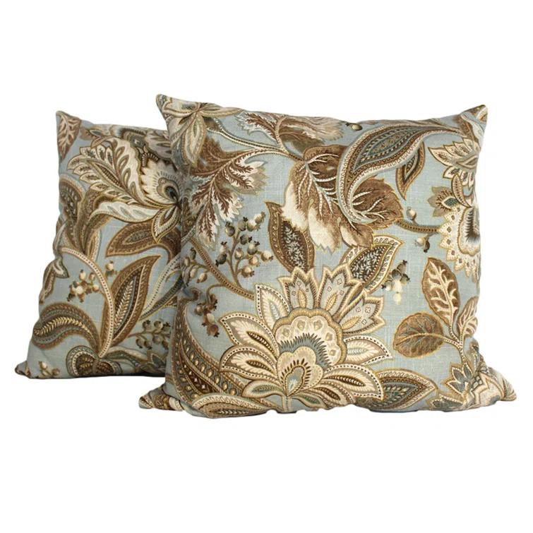 RLF Home Valdosta  Square Cotton Pillow Cover & Insert (Set of 2)