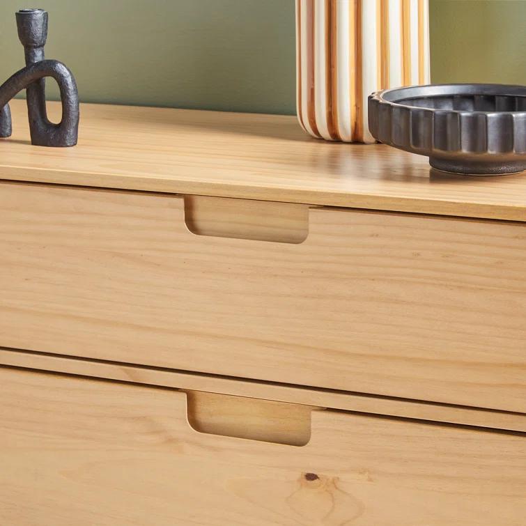 Yarber 6 Drawer Solid Wood Double Dresser