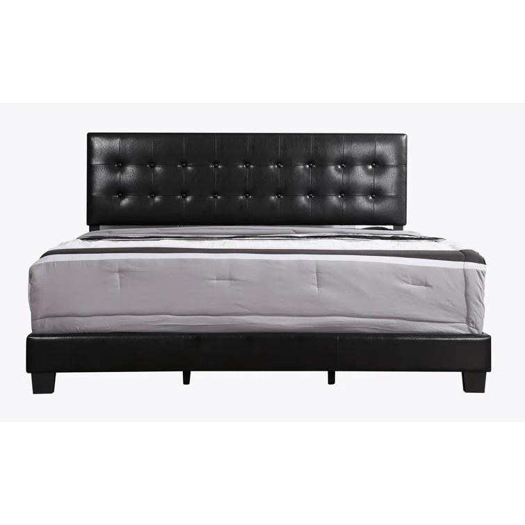 Eaton Vegan Leather Platform Bed