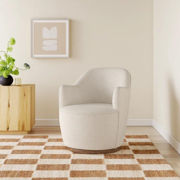 Margie Swivel Chair - Natural Boucle