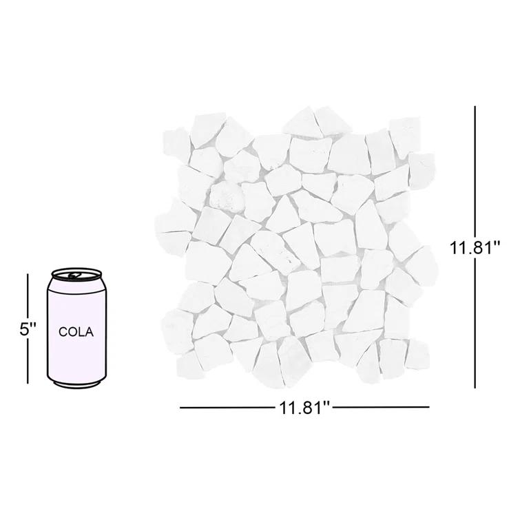 Picturesque Tumbled 11.81 in. x 11.81 in. Gray Floor and Wall Mosaic (0.97 sq. ft. / Sheet)