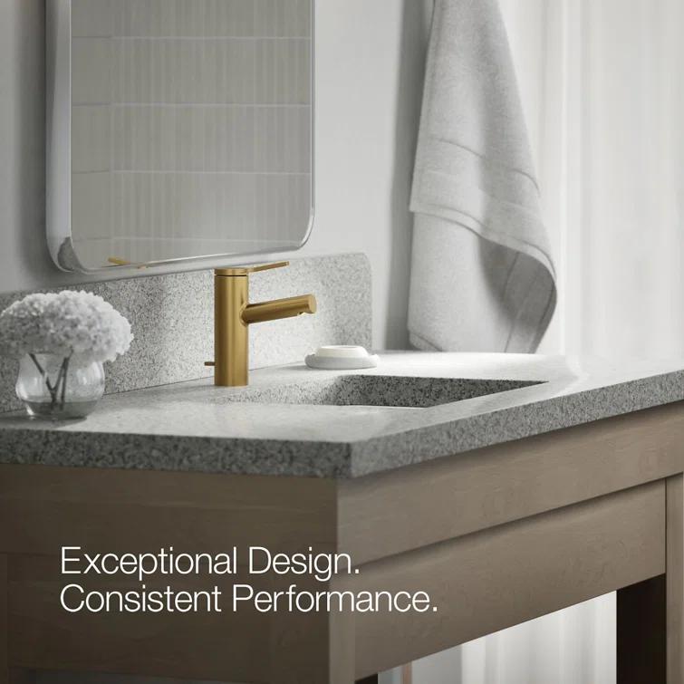Kohler Elate Single-Handle Bathroom Faucet with Pop-Up Drain Assembly, One Hole Bathroom Sink Faucet, 1.2 gpm