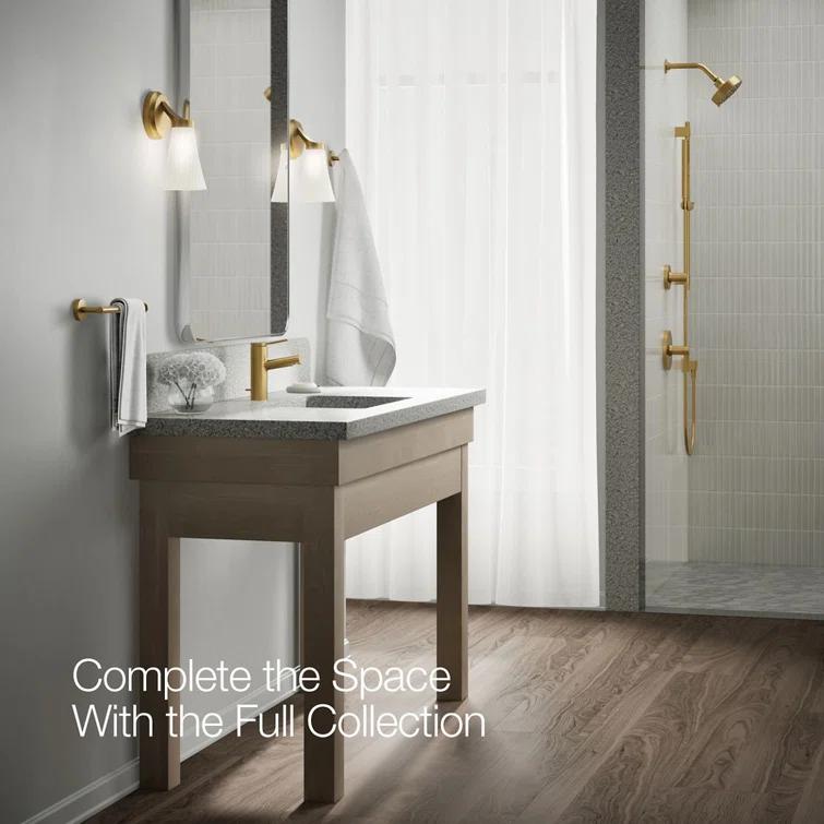 Kohler Elate Single-Handle Bathroom Faucet with Pop-Up Drain Assembly, One Hole Bathroom Sink Faucet, 1.2 gpm