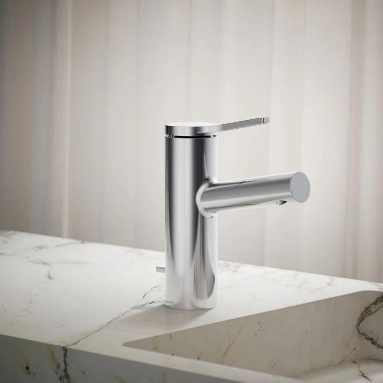 Kohler Elate Single-Handle Bathroom Faucet with Pop-Up Drain Assembly, One Hole Bathroom Sink Faucet, 1.2 gpm