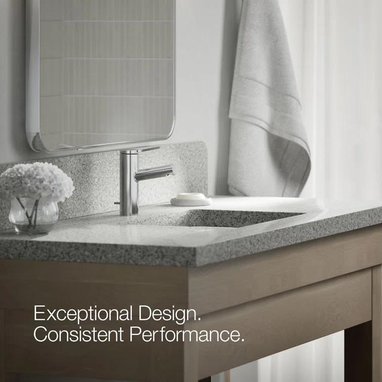 Kohler Elate Single-Handle Bathroom Faucet with Pop-Up Drain Assembly, One Hole Bathroom Sink Faucet, 1.2 gpm