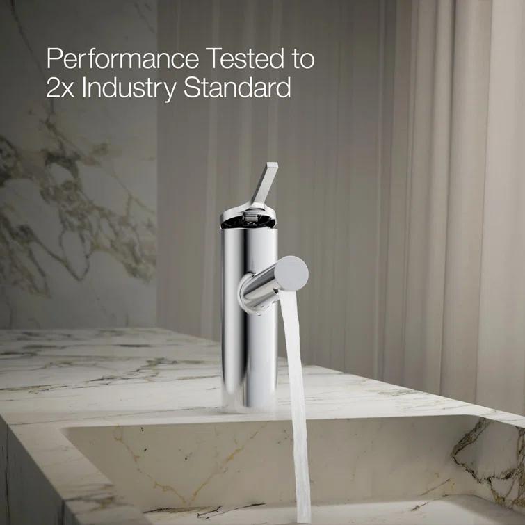 Kohler Elate Single-Handle Bathroom Faucet with Pop-Up Drain Assembly, One Hole Bathroom Sink Faucet, 1.2 gpm