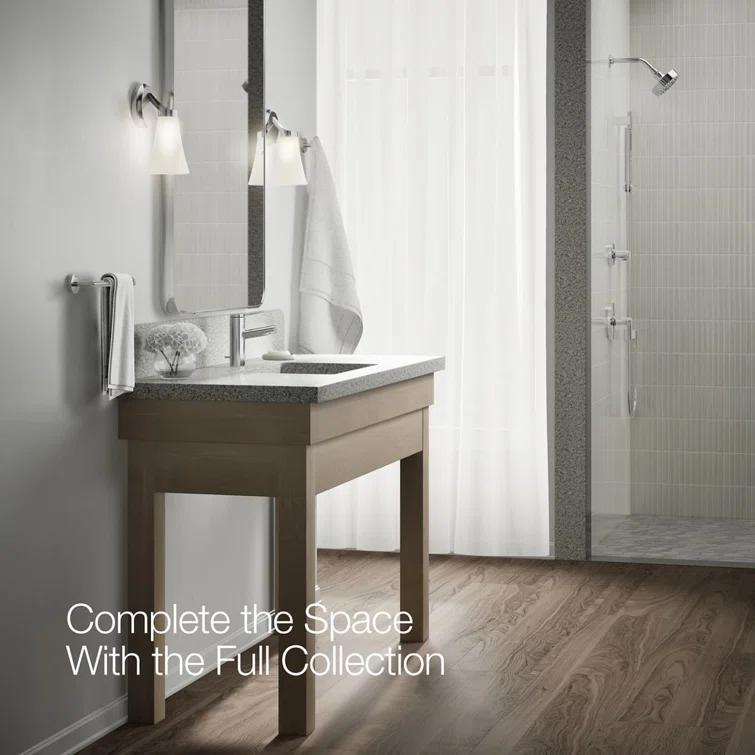Kohler Elate Single-Handle Bathroom Faucet with Pop-Up Drain Assembly, One Hole Bathroom Sink Faucet, 1.2 gpm