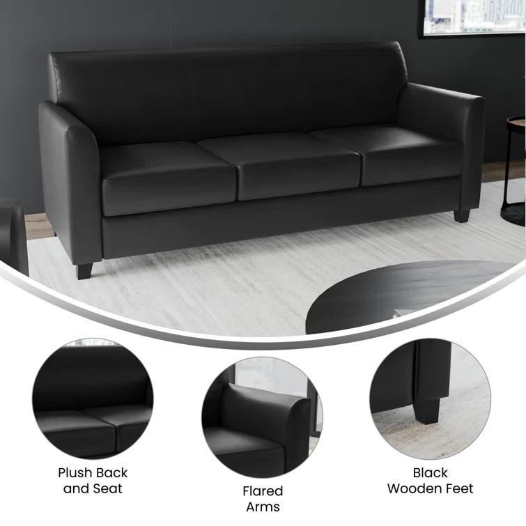 HERCULES Diplomat Series LeatherSoft Sofa with Clean Line Stitched Frame