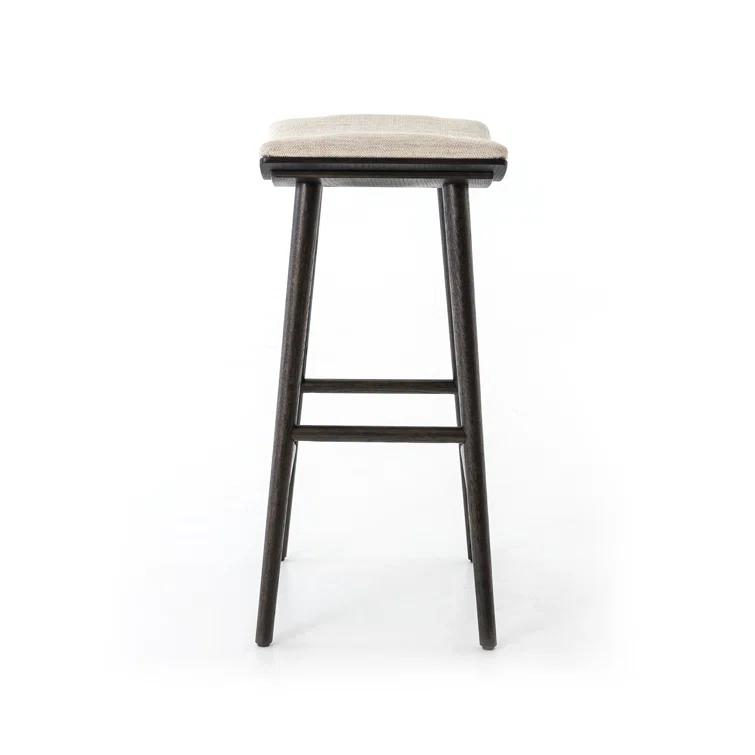 Oak Wood Saddle Bar & Counter Stools