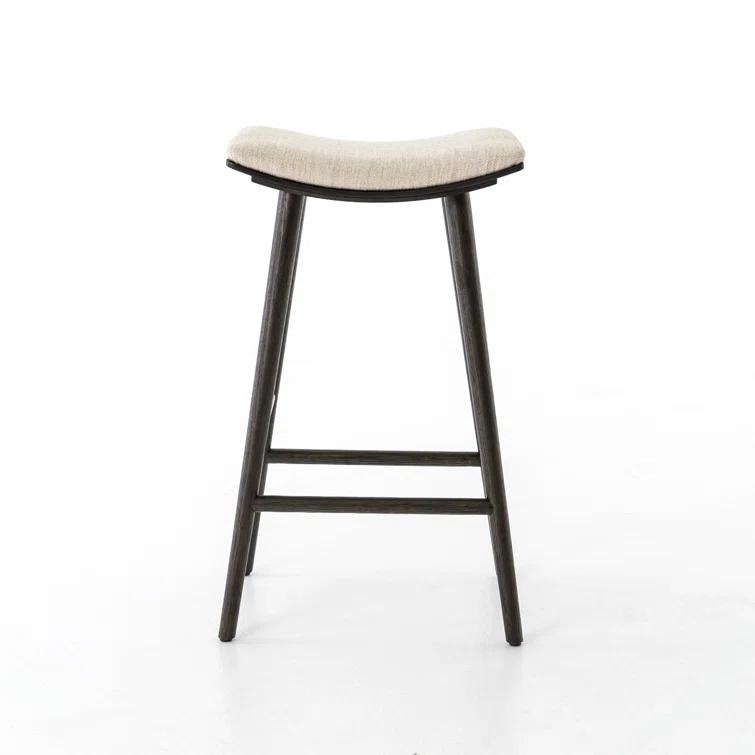 Oak Wood Saddle Bar & Counter Stools