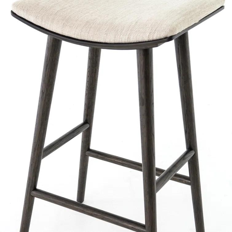 Oak Wood Saddle Bar & Counter Stools