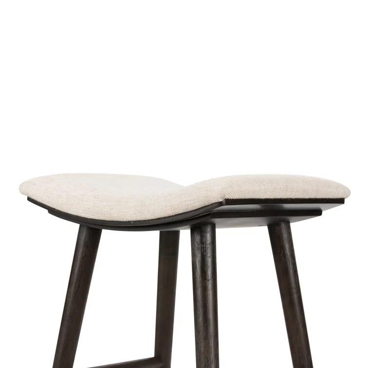 Oak Wood Saddle Bar & Counter Stools