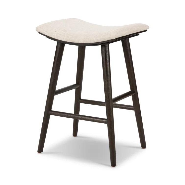 Oak Wood Saddle Bar & Counter Stools