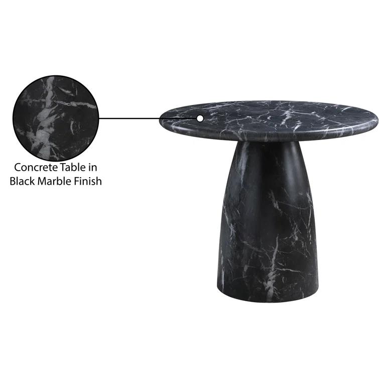 Meridian Furniture Cosenza Black 36" Indoor/Outdoor Concrete Dining Table